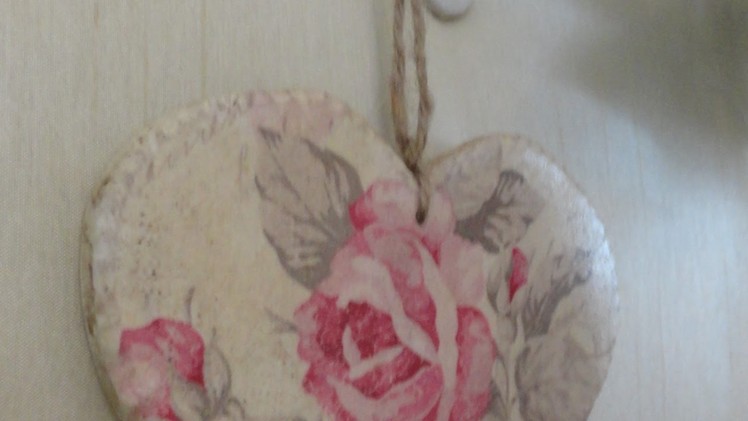 Make a Vintage Rose Heart Using Napkin Decoupage - DIY Home - Guidecentral