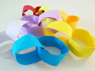 Origami Paper - Interlocking Rings (Single Square Sheet)