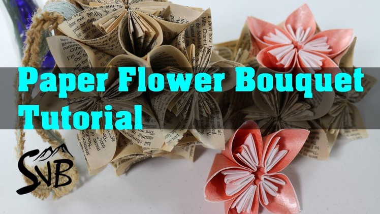 Paper flower bouquet detail tutorial