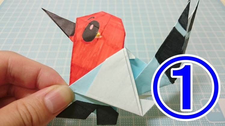 Pokemon Origami Paper Easy Instructions! Fletchling (Face)