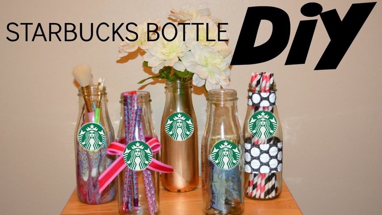 Starbucks Bottle DIY.FUN,EASY and CHEAP.SCHOOL ORGANIZATION.PEARLYAO