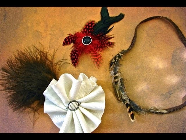 3 Feathered Hair Accessories