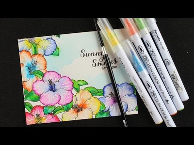 Clean Color Pens - Watercolor HIbiscus