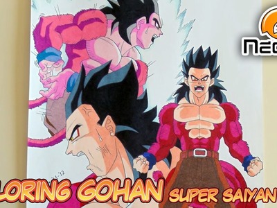 Coloreando a Gohan SSJ4 (Dragon Ball AF) | Neokoi Comics