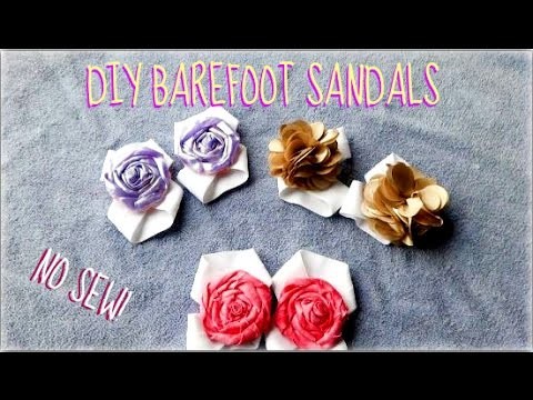 DIY BABY BAREFOOT SANDALS! with ROSETTE! {no sew!!!}