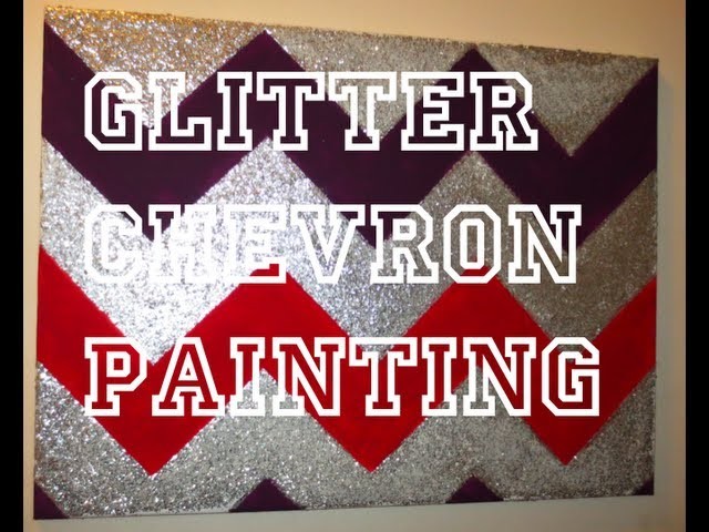 DIY: Glitter Chevron Art  ♡ Theeasydiy #ArtForTheNonArtist