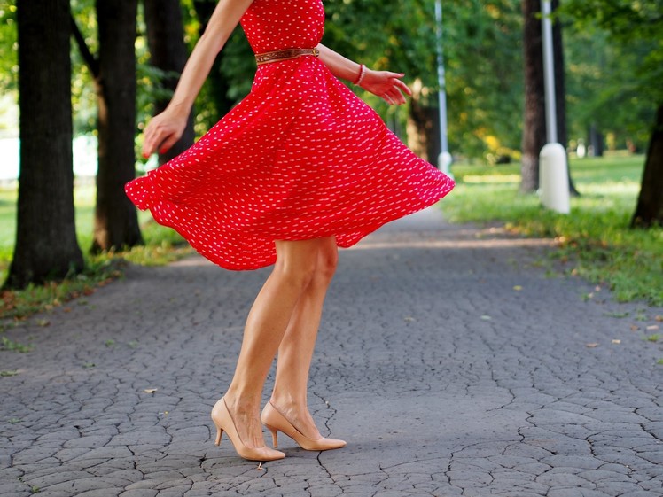 DIY: red polka dots dress