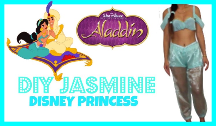 EASY DIY HALLOWEEN COSTUME: How to be Jasmine Disney Princess!