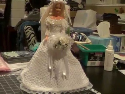 Finally Finished Friday - Barbie crochet wedding gown-FINAL