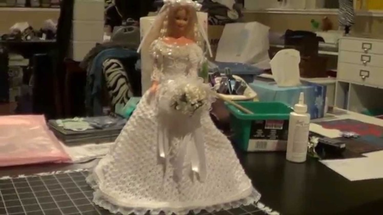 Finally Finished Friday - Barbie crochet wedding gown-FINAL