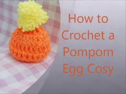 How to crochet pom pom egg cosy