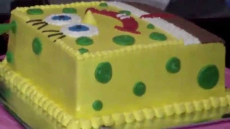 How to Easy Decorating SpongeBob Cake