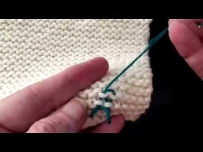 How to Knit - Weaving in Ends in Garter Stitch