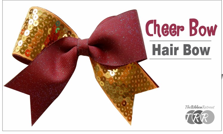 How to Make a Cheer Bow Hair Bow - TheRibbonRetreat.com