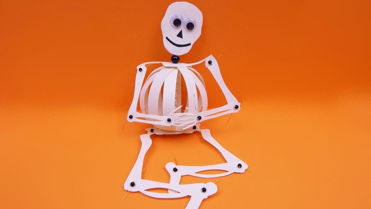 How to make a paperball skeleton halloween decoration DIY (tutorial + free pattern)