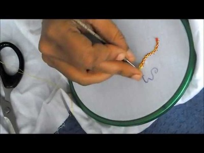 How to Stitch Carding Chain in Aari or Maggam work
