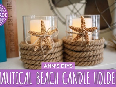 Nautical Beach Candle Holder - HGTV Handmade