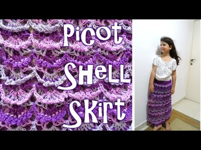 Picot Shell Skirt - Left Handed Crochet Tutorial
