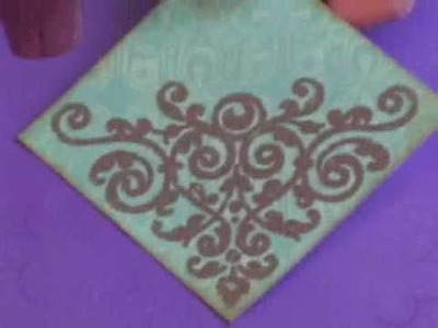 Rubber Stamping with Stephanie Barnard Aged Copper Embossing
