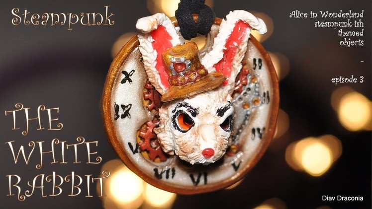 Steampunk-ish Alice In Wonderland: The White Rabbit - charm [TUTORIAL]