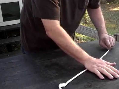 Bow Drill Friction Fire.  Bowstring Made From Paper Towels