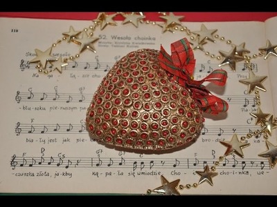 Christmas ornaments  - heart with pasta DIY # Serce z makaronu