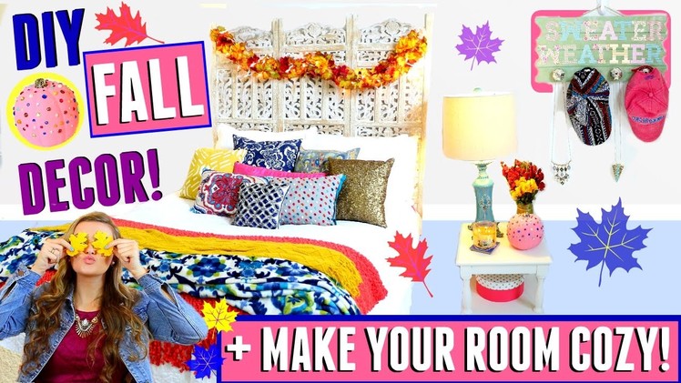 DIY Fall Tumblr Room Decor for Cheap! + Easy Tips On How To Make Your Room Cozy! ♡ | Jessica Reid