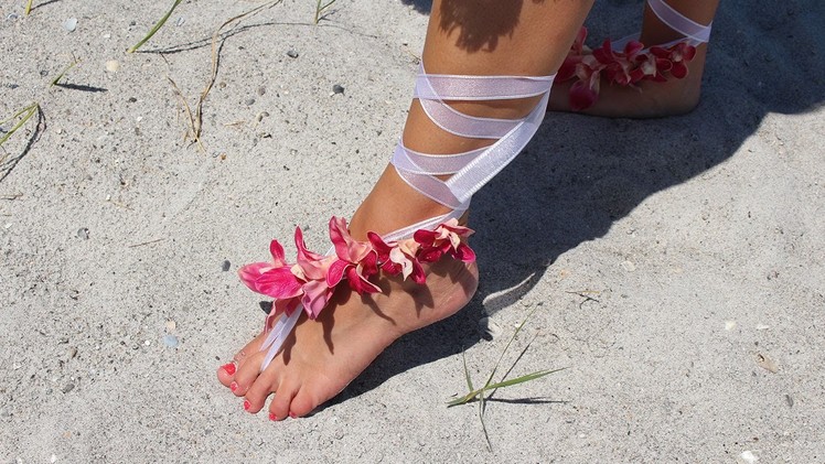 DIY Flower Sandal - Beach Wedding Sandal
