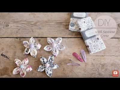 DIY: Hair accessories in patchwork fabric by Søstrene Grene