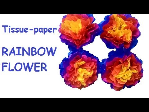 DIY  RAINBOW flower