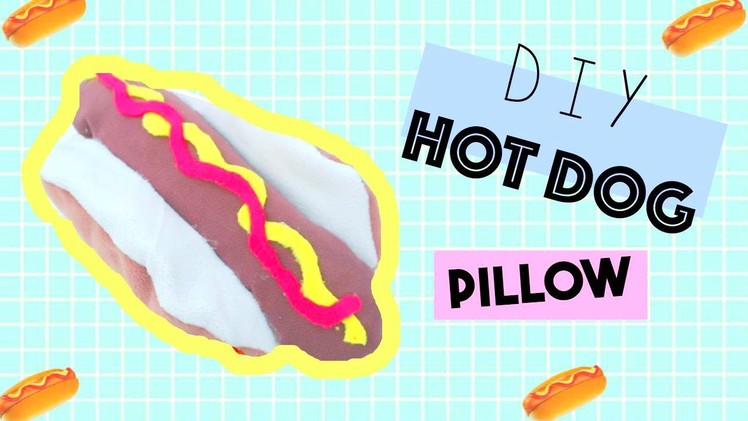 DIY Room Decor • Hot Dog Pillow (No Sew)  • heartcindy