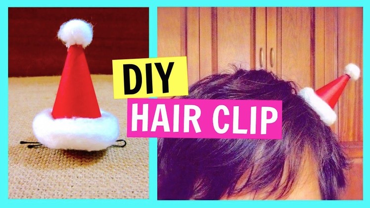 How to Make a Santa Hat Hair Clip | Christmas DIY