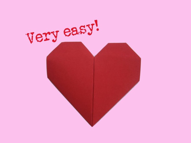 Learn how to fold a paper heart - Origami - Folding instruction