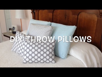 No Sew Throw Pillows - Dorm Room DIY