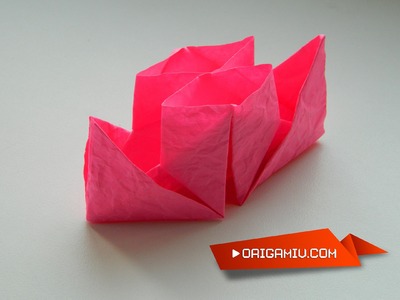 Paper steamer origami. Paper model of the ship from the crumpled paper. Part 2.