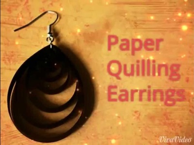 Simple paper quilling earrings