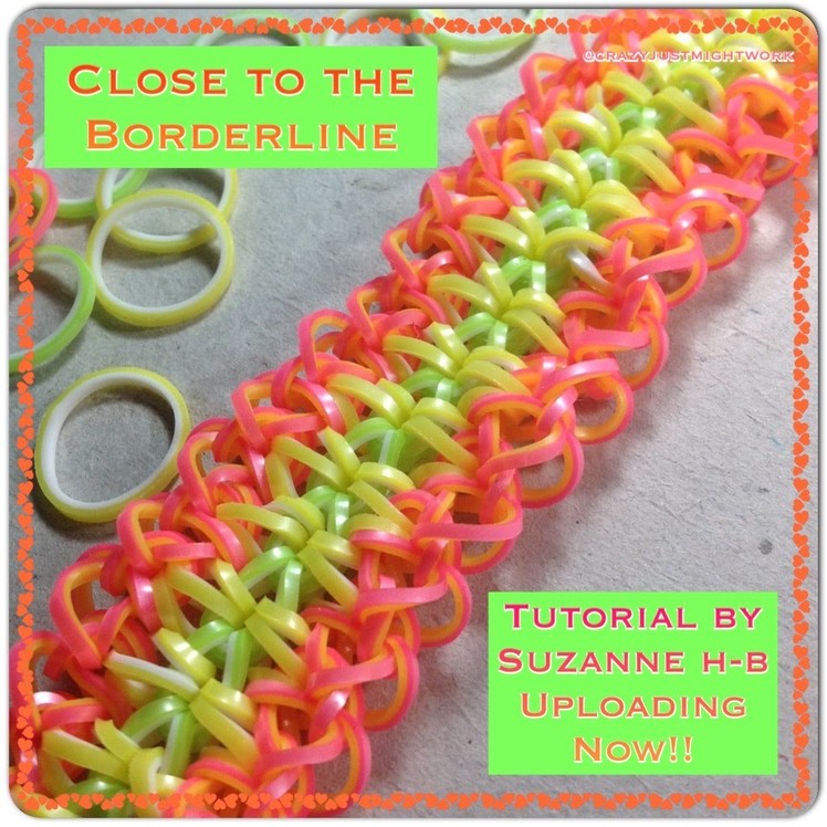 Close to the Borderline bracelet tutorial (hook only) rainbow loom bands