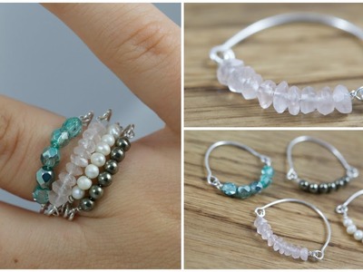 DIY Bead & Wire Stacked Rings: Jewelry Tutorial