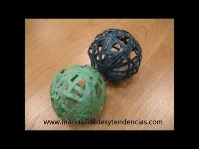 DIY Bolas de rafia. Raffia spheres