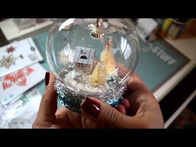 DIY Christmas Project Share~ Waterless Snow Globe, Tinsel and Tags Ornament