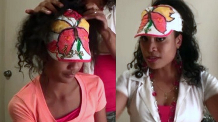 DIY: HAIRSTYLE CAP make your old cap fit any hairdoo (no sewing)
