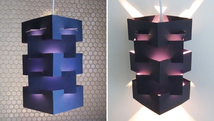 DIY lamp for pendant light - learn how to make a lampshade for hanging lights - EzyCraft