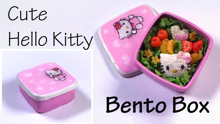 Hello Kitty Inspired Bento. Lunch Box - Polymer Clay Tutorial