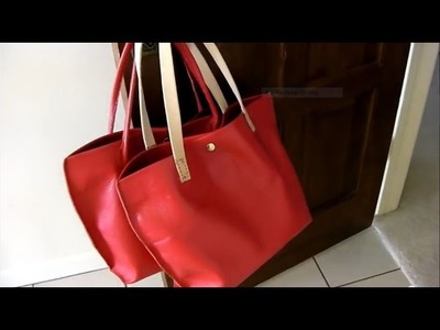 How I Made 2 leather Tote Bags: a step-by-step tutorial