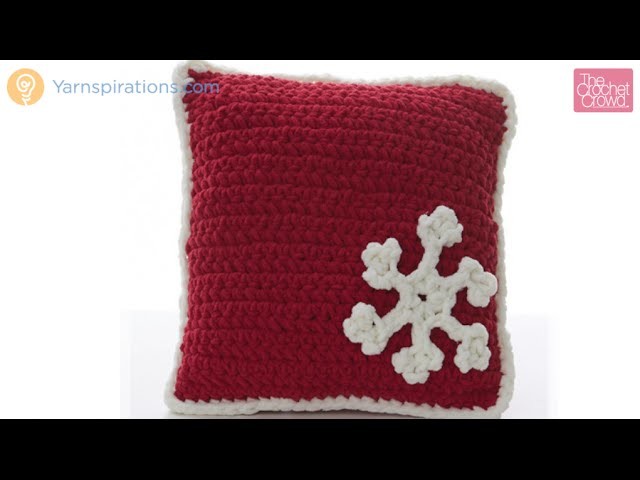 How to Crochet A Snowflake Pillow