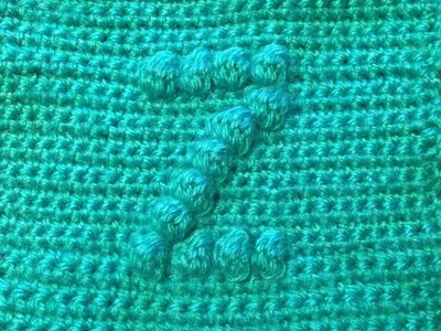 How to crochet a square with bobble stitch chart letter Z