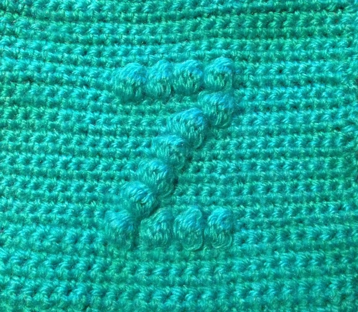 how to crochet a square with bobble stitch chart letter z