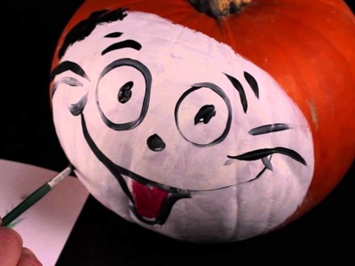 How to Decorate a "Cat in the Hat" Pumpkin : Decorating Pumpkins