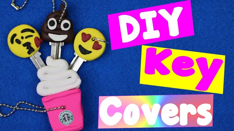 How To Decorate Keys With Polymer Clay (DIY Starbucks & Emoji Key Cap Cover Tutorial)