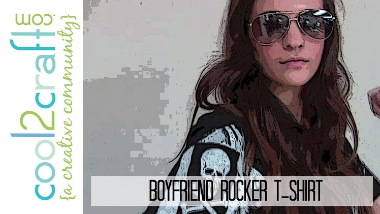 How to Make a Boyfriend Rocker Tee with Paint, Stencil and a Roller